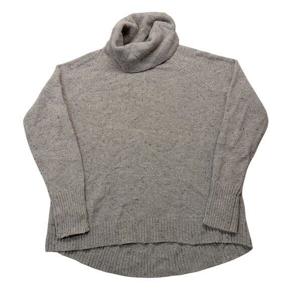 C & C California Turtle Neck Sweater L Long Sleeve Grey Pullover Wool Blend - Picture 1 of 6